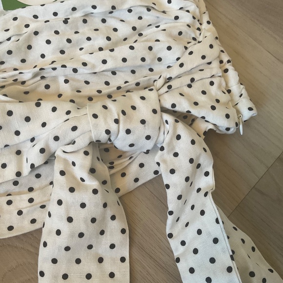 Kate Spade, Target top black cream polka dot with tie bow, new with tags, XXL - Picture 10 of 13
